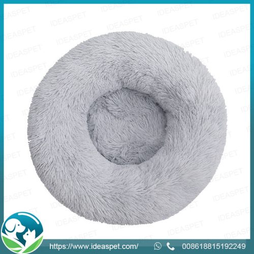 Wholesale 60cm Plush Pet Dog Bed - Comfortable, Washable Donut Cushion for Dogs and Cats