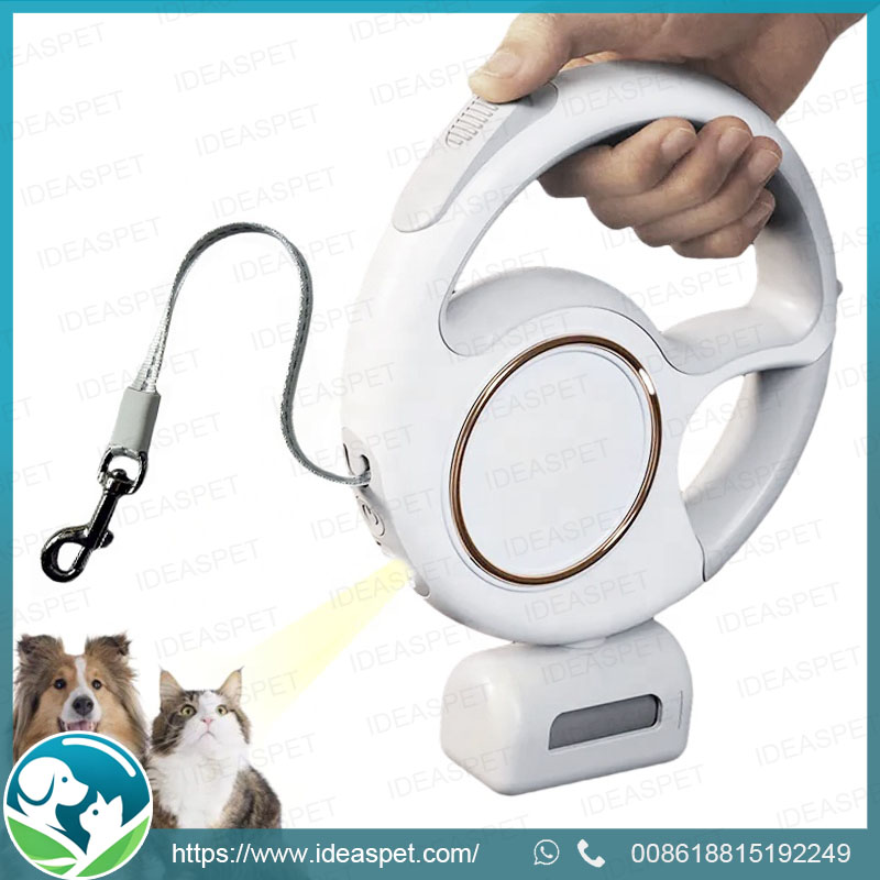 Premium 13ft Multifunction Pet Leash with LED Light and Poop Bag Holder