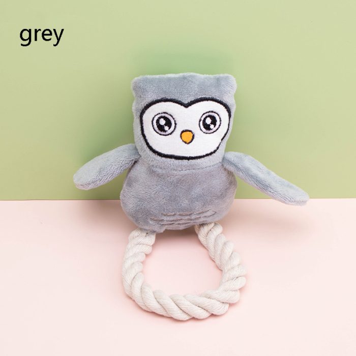 Wholesale Creative Pet Plush Toys | Cotton Rope Mini Owl Sounding Toys for Dogs | Teething & Chewing