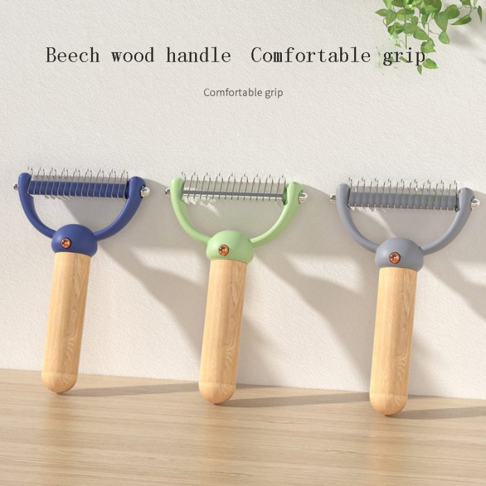 Wholesale Double-Sided Natural Wooden Pet Grooming Brush - Eco-Friendly & Effective Fur Removal