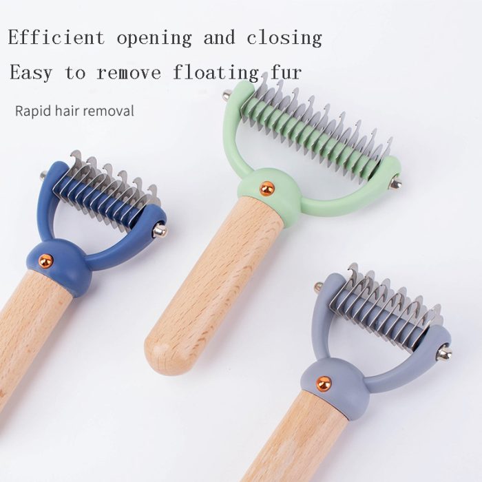 Wholesale Double-Sided Natural Wooden Pet Grooming Brush - Eco-Friendly & Effective Fur Removal