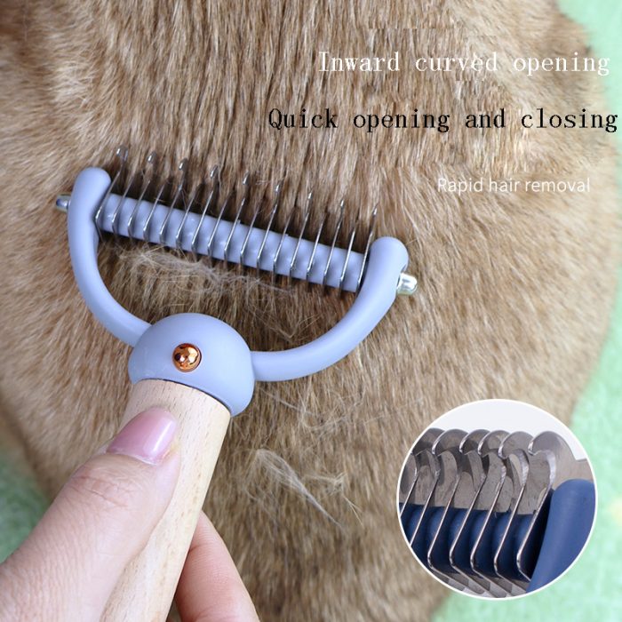 Wholesale Double-Sided Natural Wooden Pet Grooming Brush - Eco-Friendly & Effective Fur Removal