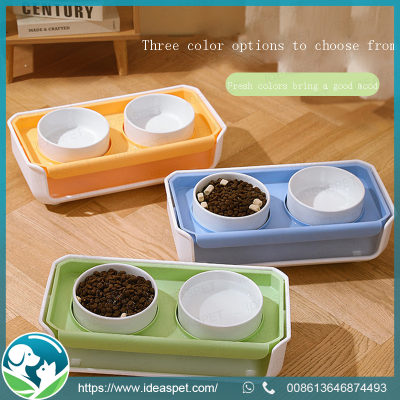 Factory Wholesale Pet Cat Raised Double Bowl - Ergonomic Ceramic Design, OEM/ODM Available