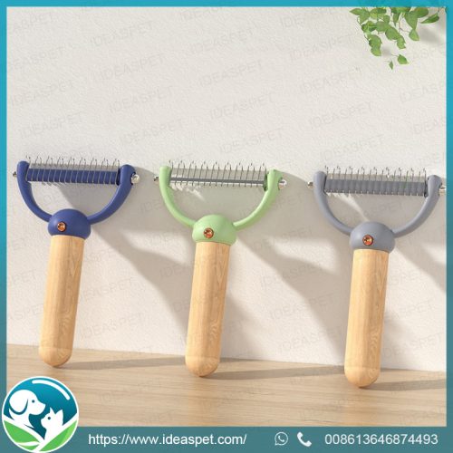 Wholesale Double-Sided Natural Wooden Pet Grooming Brush - Eco-Friendly & Effective Fur Removal