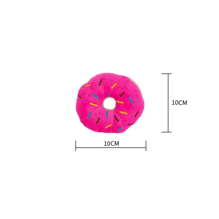 Wholesale Bite-Resistant Sounding Plush Dog Toys – Customizable Donut Shape Pet Toys