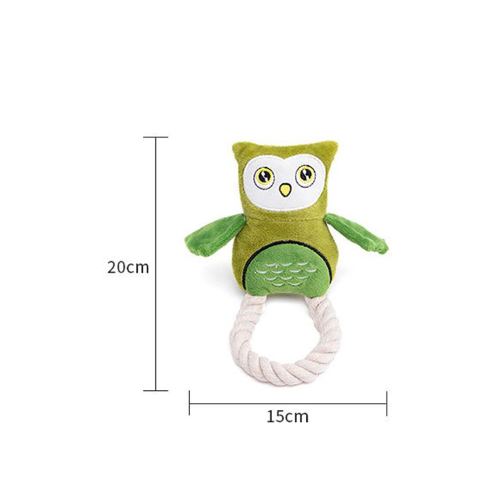 Wholesale Creative Pet Plush Toys | Cotton Rope Mini Owl Sounding Toys for Dogs | Teething & Chewing