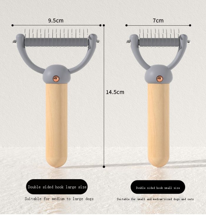 Wholesale Double-Sided Natural Wooden Pet Grooming Brush - Eco-Friendly & Effective Fur Removal