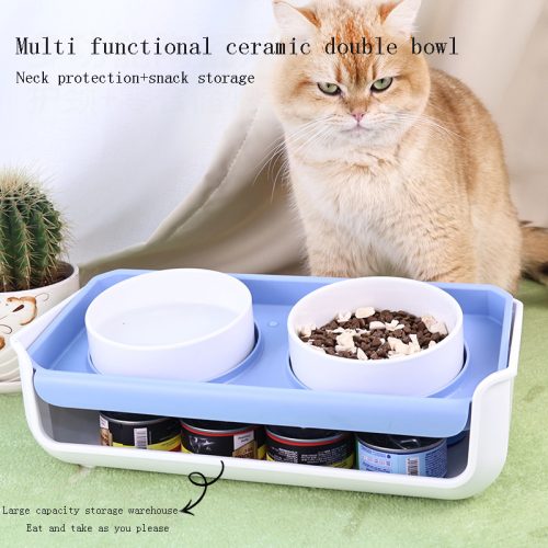 Wholesale Raised Double Cat Bowls - Durable & Elevated Pet Feeding Bowls for Healthy Eating