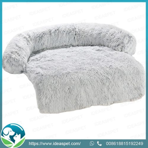 Luxurious Faux Fur Pet Couch | Dog Protector Sofa Bed with Removable Cover