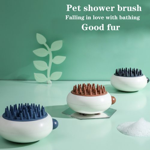 Wholesale Custom Soft Silicone Pet Bath Brush - Eco-Friendly Grooming Tool for Pets